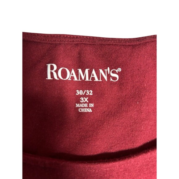 Roaman's 30/32 Plus 3X Top Autumn Colors V-Neck Stretch Officecore Teacher - Picture 6 of 11